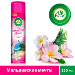 Освежитель воздуха аэрозольный 290 мл, AIRWICK "Мальдивские мечты" - "Тропические цветы и Пачули", 93046