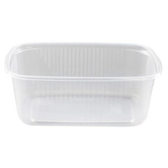 Одноразовый контейнер 250 мл, КОМПЛЕКТ 100 шт., БЕЗ КРЫШКИ, 108&times;82 мм прозрачные, ПП, ЮПЛАСТ