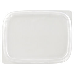 Крышка для одноразового контейнера 108&times;82 мм, КОМПЛЕКТ 100 шт., прозрачные, ПП, ЮПЛАСТ