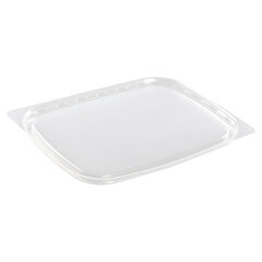 Крышка для одноразового контейнера 108&times;82 мм, КОМПЛЕКТ 100 шт., прозрачные, ПП, ЮПЛАСТ