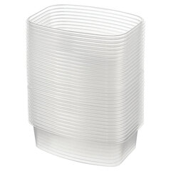 Одноразовый контейнер 350 мл, КОМПЛЕ КТ 100 шт., БЕЗ КРЫШКИ, 138&times;102 прозрачные, ПП, ЮПЛАСТ