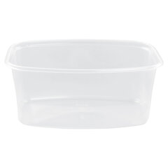 Одноразовый контейнер 500 мл, КОМПЛЕКТ 100 шт., БЕЗ КРЫШКИ, 138&times;102 мм, прозрачные, ПП, ЮПЛАСТ