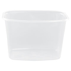 Одноразовый контейнер 750 мл, КОМПЛЕКТ 100 шт., БЕЗ КРЫШКИ, 138&times;102 мм, прозрачные, ПП, ЮПЛАСТ