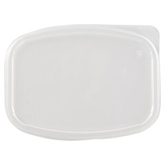 Крышка для одноразового контейнера 138&times;102 мм, КОМПЛЕКТ 100 шт., прозрачные, ПП, ЮПЛАСТ