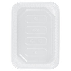 Одноразовый контейнер 500 мл, КОМПЛЕКТ 100 шт., БЕЗ КРЫШКИ, 186&times;132 мм, прозрачные, ПП, ЮПЛАСТ