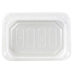 Одноразовый контейнер 750 мл, КОМПЛЕКТ 100 шт., БЕЗ КРЫШКИ, 186&times;132 мм, прозрачные, ПП, ЮПЛАСТ