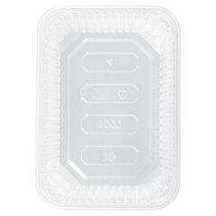 Одноразовый контейнер 1000 мл, КОМПЛЕКТ 100 шт., БЕЗ КРЫШКИ, 186&times;132 мм, прозрачные, ПП, ЮПЛАСТ