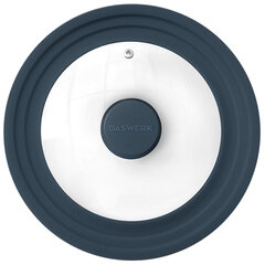 Крышка для любой сковороды и кастрюли универсальная 3 размера (16-18-20 см) антрацит, DASWERK (ДАСВЕРК), 607583