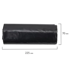 Мешки для мусора 190 л черные в рулоне 10 шт., ПВД 23 мкм, 90&times;120 см, ЛЮБАША &laquo;эконом ПЛЮС&raquo;, 607681