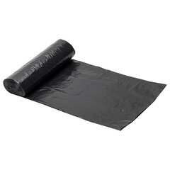 Мешки для мусора 190 л черные в рулоне 10 шт., ПВД 23 мкм, 90&times;120 см, ЛЮБАША &laquo;эконом ПЛЮС&raquo;, 607681