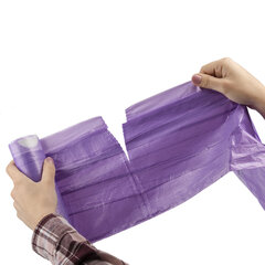 Мешки для мусора с завязками LAIMA &laquo;ULTRA&raquo; 35 л, фиолетовые, в рулоне 20 шт., прочные, ПНД 13 мкм, 50&times;60 см, 607685