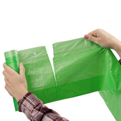 Мешки для мусора биоразлагаемые с завязками LAIMA &laquo;ULTRA&raquo; 35 л, рулон 20 шт., прочные, ПНД 15 мкм, 50&times;60 см, 607688