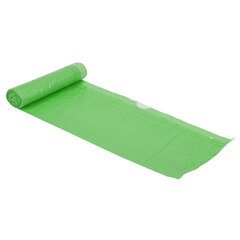 Мешки для мусора биоразлагаемые с завязками LAIMA &laquo;ULTRA&raquo; 35 л, рулон 20 шт., прочные, ПНД 15 мкм, 50&times;60 см, 607688