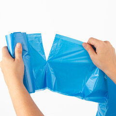 Мешки для мусора с ручками LAIMA ULTRA 60 л, синие, рулон 20 шт., прочные, ПНД 17 мкм, 60&times;80 см, 607691