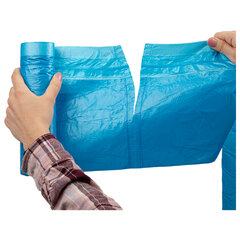 Мешки для мусора с завязками LAIMA &laquo;ULTRA&raquo; 60 л, синие, рулон 20 шт., прочные, ПНД 18 мкм, 60&times;70 см, 607692