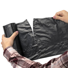 Мешки для мусора LAIMA &laquo;ULTRA&raquo; 160 л черные, рулон 10 шт. прочные, ПВД 30 мкм, 90&times;120 см, 607694