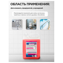 Средство для уборки туалетов и санитарных помещений 5 л МЕГАСАН М, кислотное, гель.