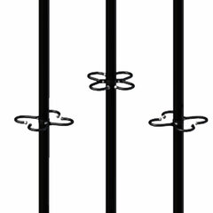 Вешалка на колесах на 15 крючков с держателем для зонтов &laquo;Гардикс-3К&raquo;, металл, черная