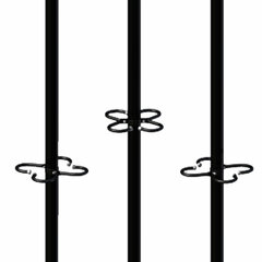 Вешалка на колесах на 20 крючков с держателем для зонтов &laquo;Гардикс-4К&raquo;, металл, черная