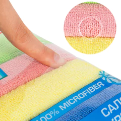 Салфетка из МИКРОФИБРЫ универсальная 30&times;30 см, КОМПЛЕКТ 4 шт., MULTI PRO COLOUR, 280 г/<wbr/>м<sup>2</sup>, LAIMA, 607792