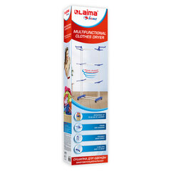 Сушилка напольная для белья раскладная МНОГОФУНКЦИОНАЛЬНАЯ, 3 уровня, на колесах, LAIMA HOME, 607807