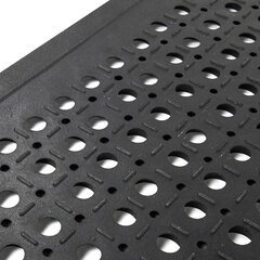 Коврик входной резиновый грязесборный перфорированный, 90&times;150 см, толщина 12 мм, LAIMA EXPERT, 607816