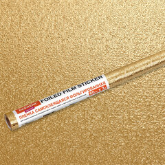 Самоклеящаяся пленка, алюминиевая фольга защитная для кухни/<wbr/>дома, 0,6&times;3 м, золото, узор, DASWERK (ДАСВЕРК), 607847