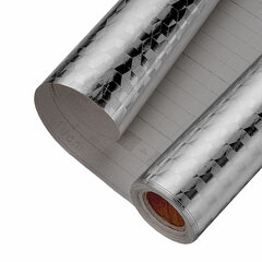 Самоклеящаяся пленка, алюминиевая фольга защитная для кухни/<wbr/>дома, 0,6&times;3 м, серебро, кубы, DASWERK (ДАСВЕРК), 607848