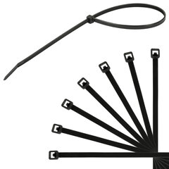 Стяжка (хомут) нейлоновая сверхпрочная POWER LOCK, 3,6&times;300 мм, КОМПЛЕКТ 100 шт., черная, SONNEN, 607917