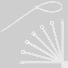 Стяжка (хомут) нейлоновая сверхпрочная POWER LOCK, 2,5&times;200 мм, КОМПЛЕКТ 100 шт., белая, SONNEN, 607920