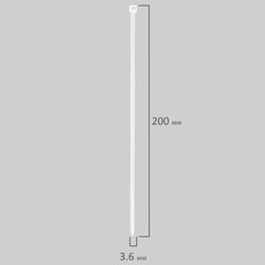 Стяжка (хомут) нейлоновая сверхпрочная POWER LOCK, 3,6&times;200 мм, КОМПЛЕКТ 100 шт., белая, SONNEN, 607921