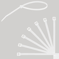 Стяжка (хомут) нейлоновая сверхпрочная POWER LOCK, 3,6&times;250 мм, КОМПЛЕКТ 100 шт., белая, SONNEN, 607922