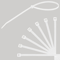 Стяжка (хомут) нейлоновая сверхпрочная POWER LOCK, 3,6&times;300 мм, КОМПЛЕКТ 100 шт., белая, SONNEN, 607923