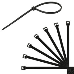 Стяжки (хомуты) нейлоновые сверхпрочные НАБОР 150 шт. (2,5&times;100/<wbr/>150 мм; 3,6&times;200 мм), черные, SONNEN, 607924