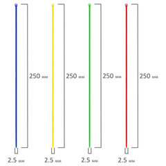 Стяжки (хомуты) нейлоновые сверхпрочные ЦВЕТНЫЕ в тубе 2,5&times;200 мм, КОМПЛЕКТ 200 шт., SONNEN, 607925