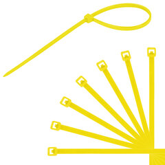 Стяжки (хомуты) нейлоновые сверхпрочные ЦВЕТНЫЕ в тубе 2,5&times;200 мм, КОМПЛЕКТ 200 шт., SONNEN, 607925