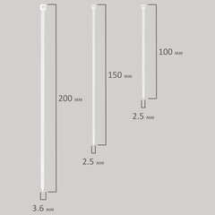 Стяжки (хомуты) нейлоновые сверхпрочные НАБОР 150 шт. (2,5&times;100/<wbr/>150 мм; 3,6&times;200 мм), белые, SONNEN, 607927