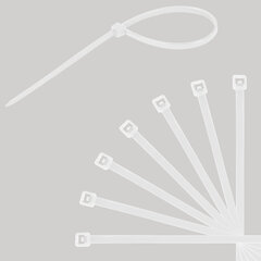 Стяжки (хомуты) нейлоновые сверхпрочные НАБОР 150 шт. (2,5&times;100/<wbr/>150 мм; 3,6&times;200 мм), белые, SONNEN, 607927