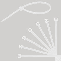 Стяжки (хомуты) нейлоновые сверхпрочные НАБОР 150 шт. (2,5&times;100/<wbr/>150 мм; 3,6&times;200 мм), белые, SONNEN, 607927