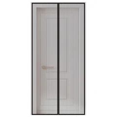 Москитная сетка дверная на магнитах 100&times;210 см, антимоскитная, черная, DASWERK (ДАСВЕРК), 607985