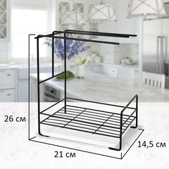 Органайзер для кухни с поддоном для губок, полотенец, бытовой химии настольный, LAIMA HOME, 608005