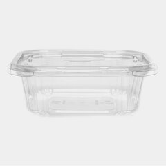 Одноразовый контейнер квадратный 750 мл С КРЫШКОЙ ЮП-РКСП, КОМПЛЕКТ 300 шт., прозрачный ПЭТ