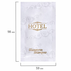 Шампунь одноразовый 10 мл, КОМПЛЕКТ 500 шт., HOTEL, саше, флоупак