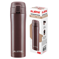 Термокружка 470 мл из нержавеющей стали SUS304, имперский коричневый матовый, LAIMA, 608082