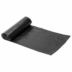 Мешки для мусора 120 л черные, в рулоне 10 шт., ПНД 11 мкм, 67&times;102 см, ЛЮБАША, 608093