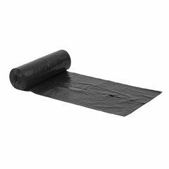 Мешки для мусора 120 л, черные, в рулоне 10 шт., ПВД 30 мкм, 65&times;100 см, ЛЮБАША, 608096