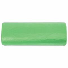 Мешки для мусора биоразлагаемые 35 л, зеленые, рулон 20 шт., ПНД 11 мкм, 50&times;60 см, ЛЮБАША, 608098