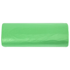 Мешки для мусора биоразлагаемые 60 л, зеленые, рулон 20 шт., ПНД 15 мкм, 60&times;70 см, ЛЮБАША, 608099