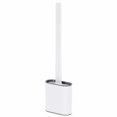 Ершик для унитаза силиконовый FLAT TYPE (плоский) напольный / настенный с креплением, LAIMA, 608131