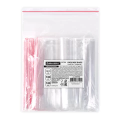 Пакеты ZIP LOCK &laquo;зиплок&raquo; СВЕРХПРОЧНЫЕ, комплект 100 шт., 100&times;150 мм, ПВД, 100 мкм, BRAUBERG EXTRA, 608182